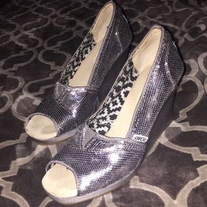Silver toms heels